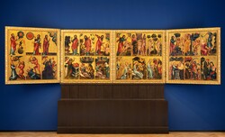 Bertram von Minden (um 1345 - 1414/15) Retabel des ehemaligen Hochaltars der Petrikirche in Hamburg (Grabower Altar), 1379/83 Ölhaltiges Bindemittel auf Eichenholz 80 cm x 51 cm © Hamburger Kunsthalle / bpk Foto: Elke Walford