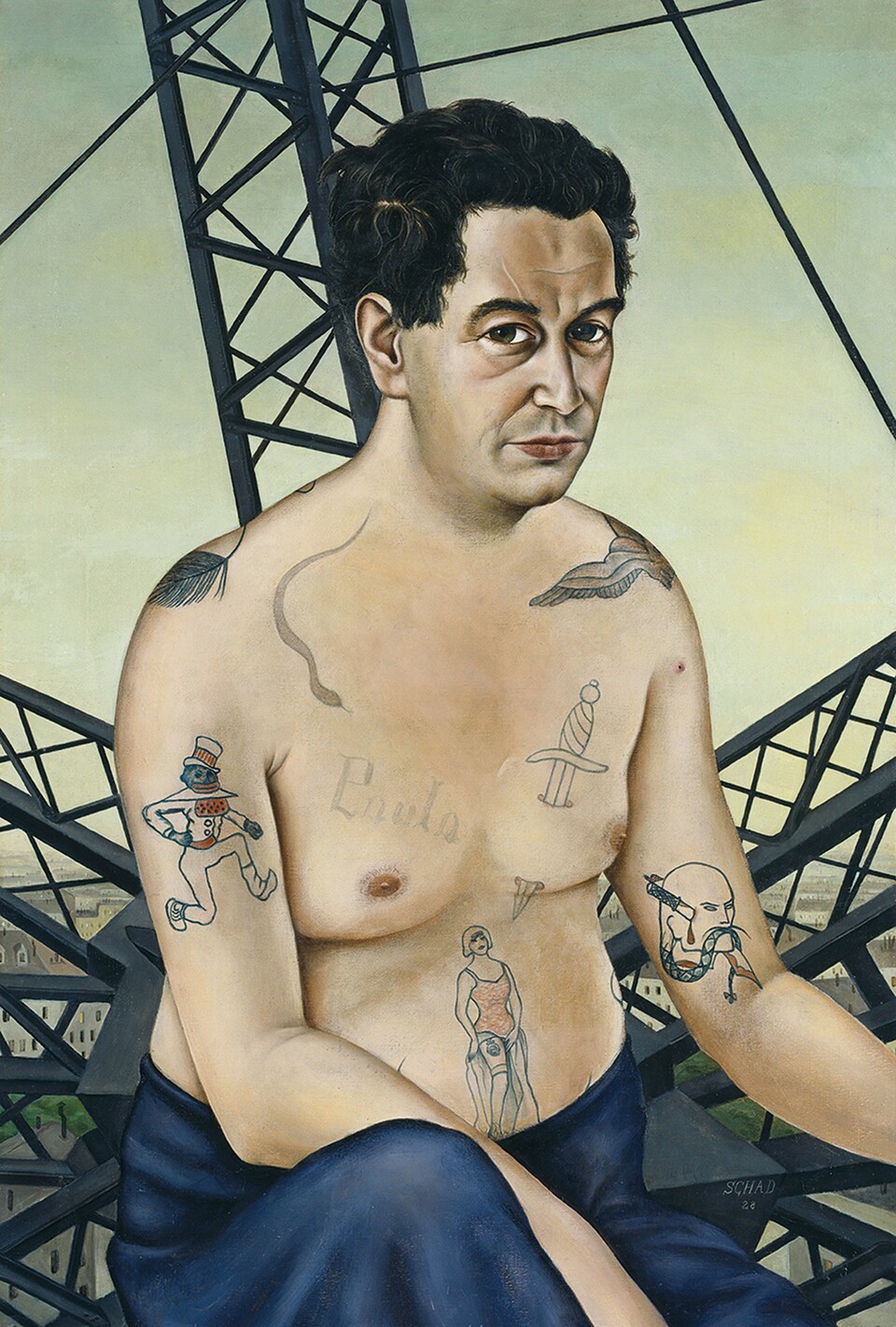 Christian Schad (1894 - 1982) Bildnis Egon Erwin Kisch, 1928 Öl auf Leinwand 90,5 cm x 61,5 cm © Hamburger Kunsthalle / bpk © VG Bild-Kunst, Bonn Foto: Elke Walford