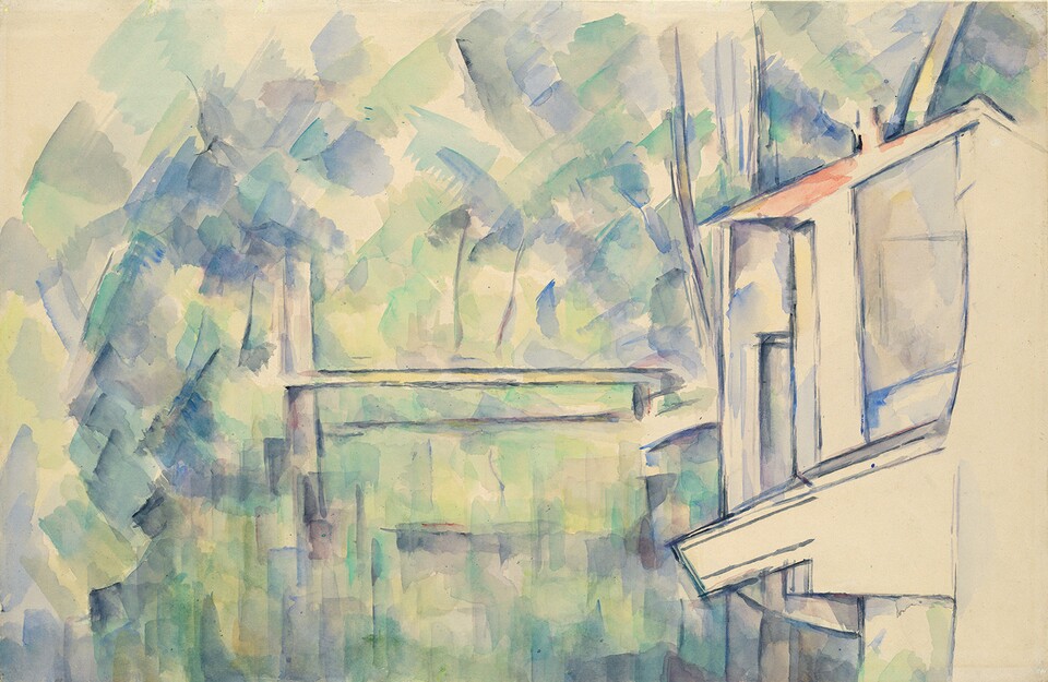 Paul Cézanne (1839 - 1906) Mühle am Fluß (Die Brücke von Maincy), 1904/05, © Hamburger Kunsthalle / bpk Foto: Christoph Irrgang
