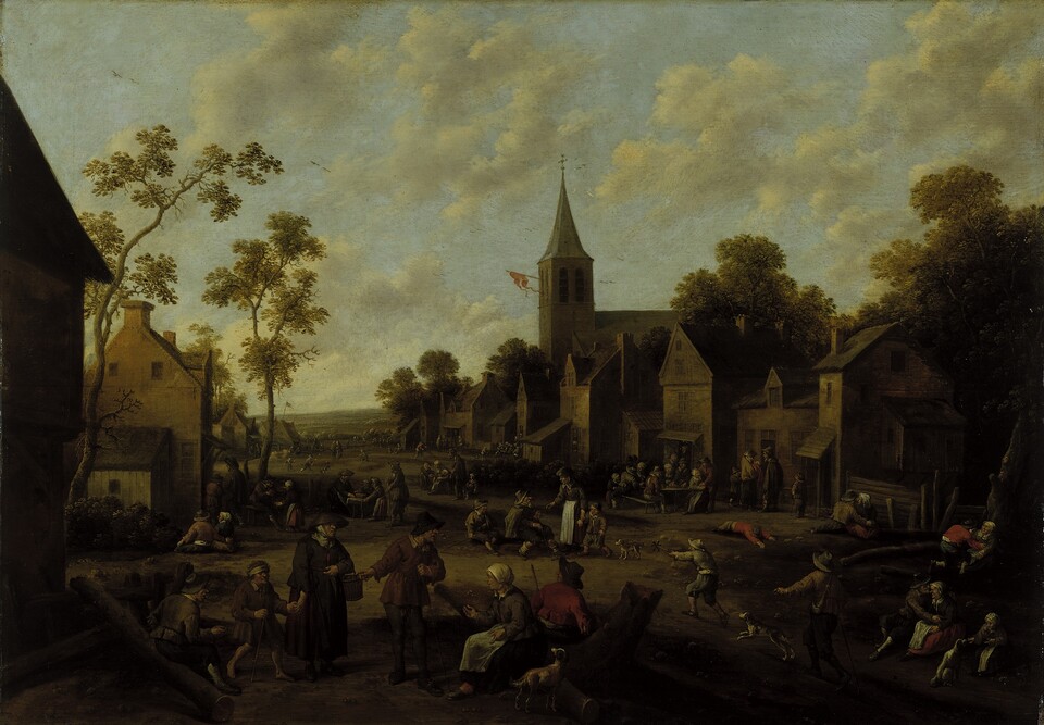 Joost Cornelisz. Droochsloot	Dörfliche Szene 1658, Öl auf Holz	59 x 83,3 cm	HK-695