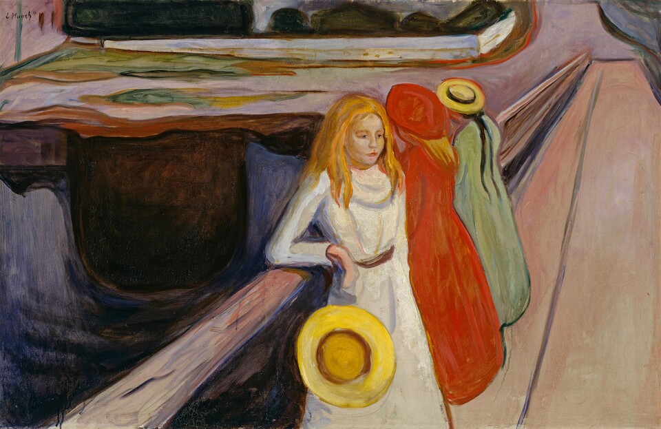 Edvard Munch, Mädchen auf der Brücke, 1901, © Hamburger Kunsthalle, Foto: Elke Walford