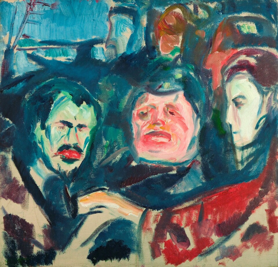 Edvard Munch (1863–1944), Drei Männer, 1927–1930, Munchmuseet, Oslo © Munchmuseet, Oslo, Foto: Munchmuseet