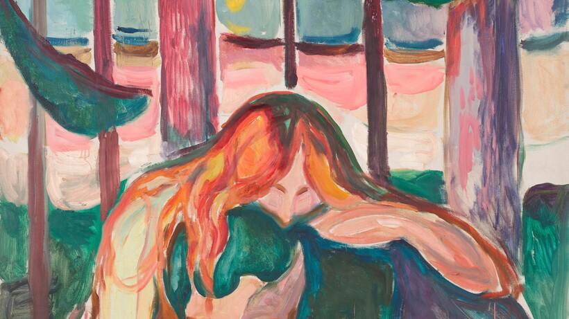 Edvard Munch (1863–1944), Vampir im Wald, 1916–1918, Munchmuseet © Munchmuseet