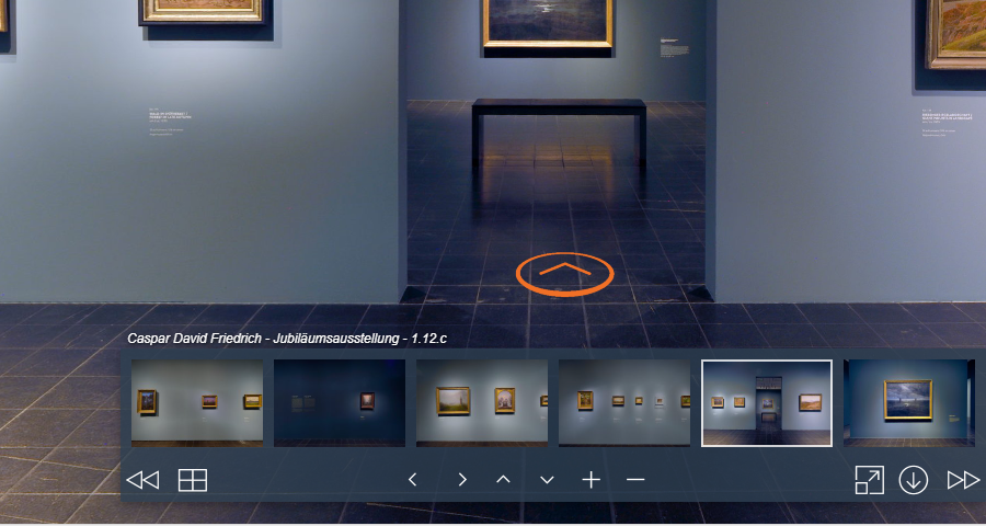 Einlbick in den 360 °- Rundgang. Caspar David Friedrich. Kunst für einen neue Zeit, Hamburger Kunsthalle