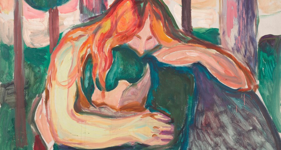 Edvard Munch (1863–1944), Vampir im Wald, 1916–1918, Munchmuseet © Munchmuseet