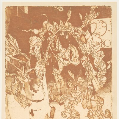 Horst Janssen (1929-1995), Nigromontanus, 1980, Radierung, Strichätzung, 628 x 537 mm Blatt, Papier, Hamburger Kunsthalle, Kupferstichkabinett