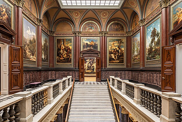 Treppenhaus in der Lichtwarkgalerie der Hamburger Kunsthalle © Hamburger Kunsthalle, Foto: Fred Dott