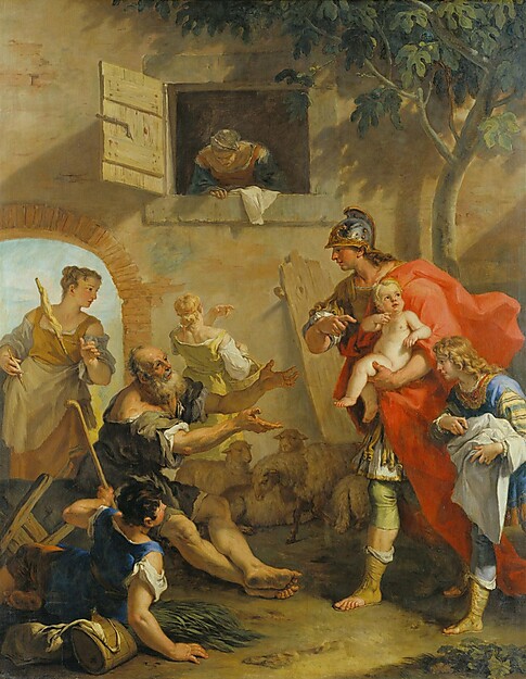Sebastiano Ricci (1659 - 1734), Harpagus übergibt Cyrus den Hirten, 1705-10, Hamburger Kunsthalle, erworben 1929, Hamburger Kunsthalle / bpk, Foto: Elke Walford